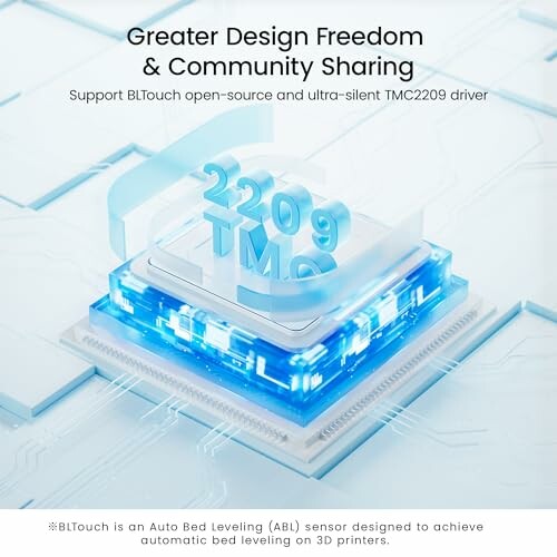 3D printer auto bed leveling sensor with TMC2209 driver.