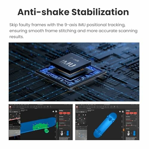 Illustration of anti-shake stabilization with 9-axis IMU positional tracking.
